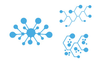 Science Meta Ball icon Logo vector design template v.5