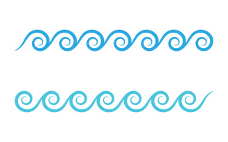 Water wave liquid vector Logo illustration design V1.113