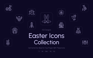 Modern Easter Icons Collection