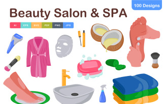 Beauty Salon and Spa Icon Pack