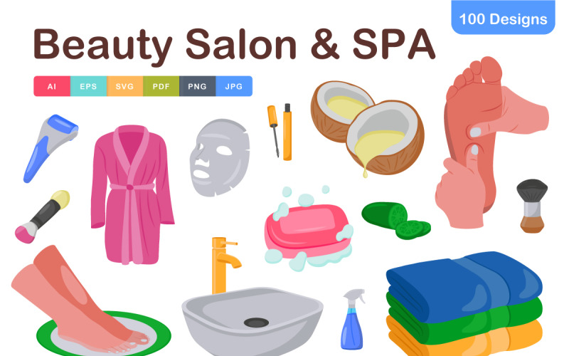Beauty Salon and Spa Icon Pack Icon Set