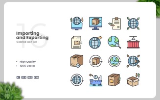 16 Importing and Exporting Colored Icons Set