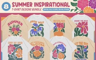 Summer Inspirational T-shirt Designs Bundle