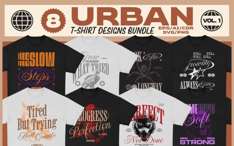 Urban T-shirt Designs Bundle Vol. 1