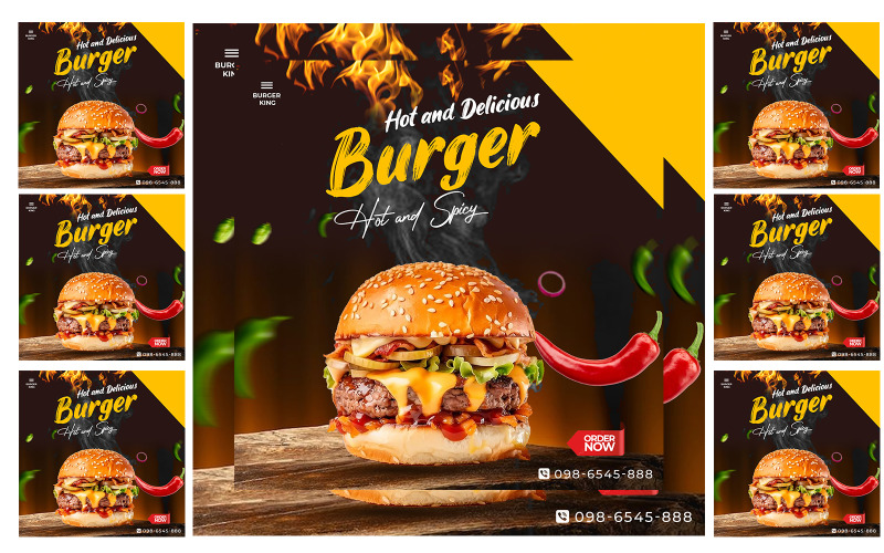 Burger House – Fast Food Flyer Template Social Media