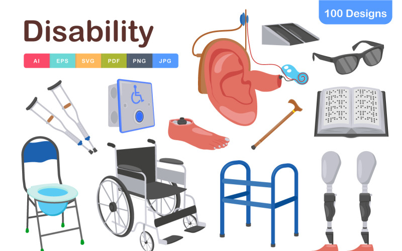 Disability Icons Pack – Inclusive Design Symbols for Universal Usability Icon Set
