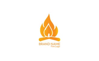 Fire Flames Logo Design Concept Template