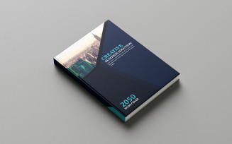 Free Corporate Blue Color Book Cover Design Template