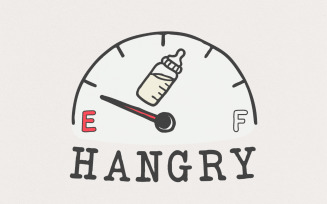 Baby Funny Bib PNG, Hungry Baby Design, Cute Baby Clothes, Milk Drunk Bib, Baby Onesie png,