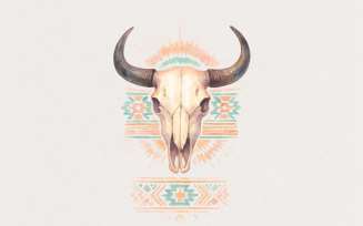 Cow Skull PNG, Western PNG, Aztec Design, Vintage Rodeo, Retro Western, Sublimation Download,