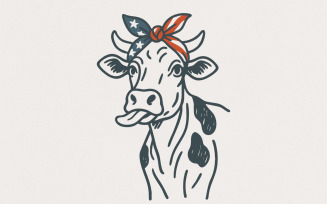 4th of July Highland Cow PNG, Patriotic Shirt Design, Independence Day Sublimation, Cute Highland