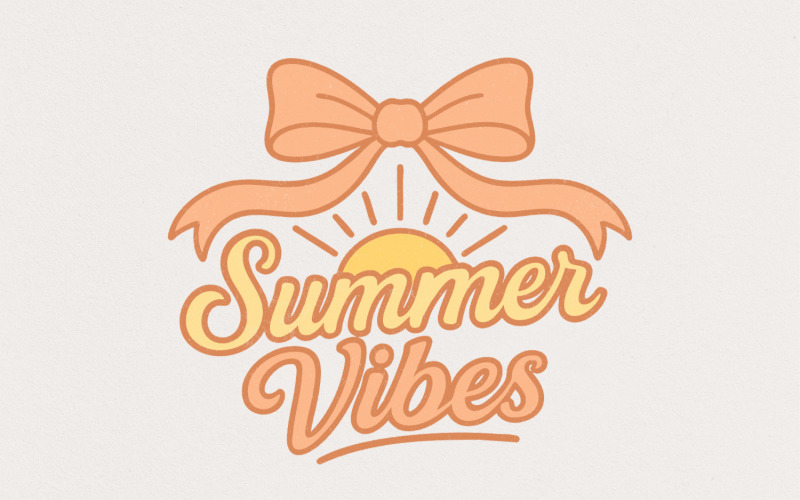 Retro Summer Vibes PNG, Hello Summer PNG, Vintage Summer PNG, Preppy Summer PNG, Seashell PNG, Illustration