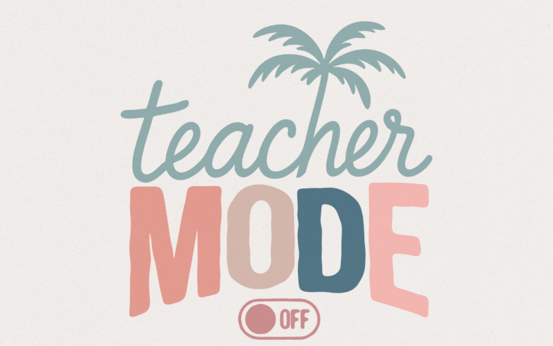 Teacher Off Duty PNG, Class Dismissed, Last Day of School, Teacher Summer PNG, Peace Out School, Illustration