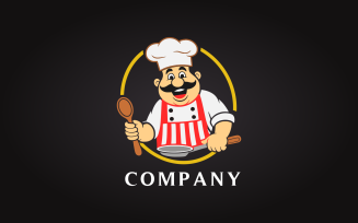Unique Chef Mascot Logo Template