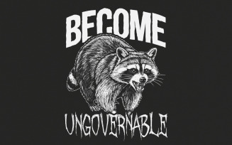 Vintage Angry Raccoon PNG, Trash Panda Meme Graphic, Funny Animal Digital Download, Ungovernable