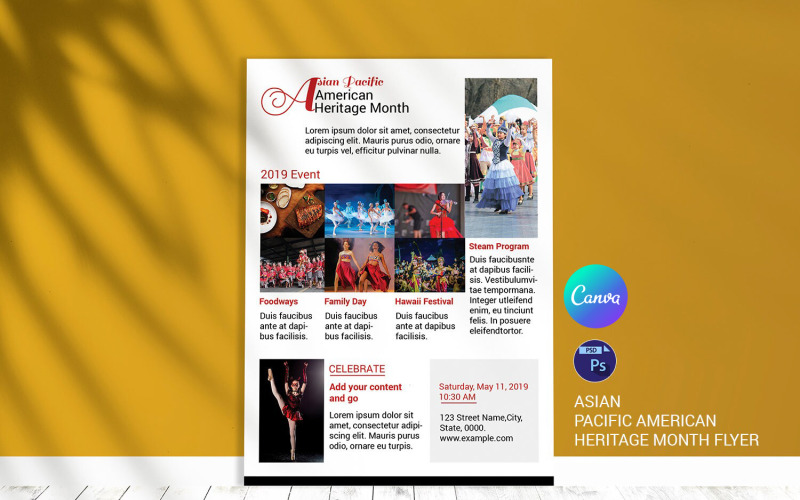 Asian Pacific American Heritage Month Flyer Corporate Identity