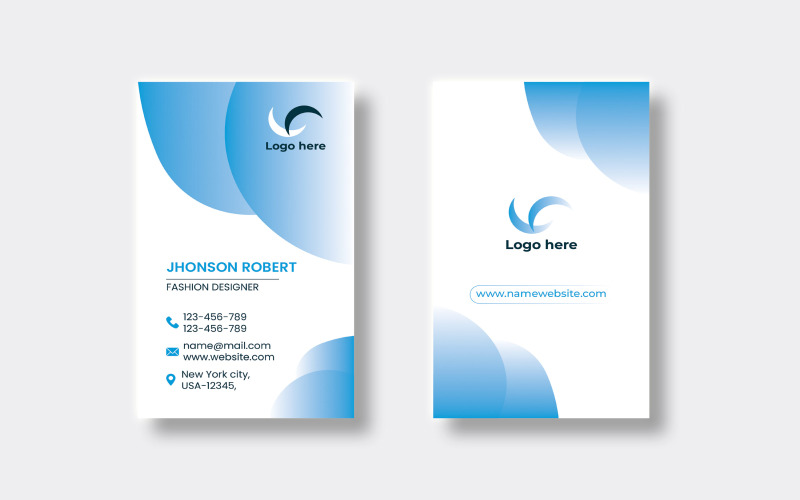 Creative Vertical Corporate Business Card Template Corporate Identity