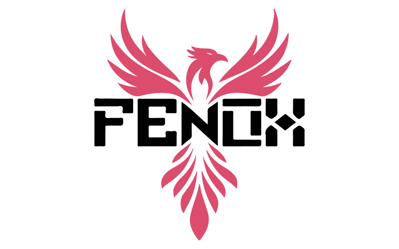 Designed as a flaming phoenix bird Illustration