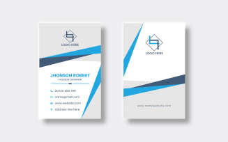 Elegant Vertical Double Sided Business Card Template