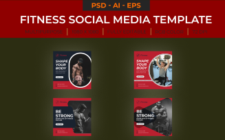 Fitness and Gym Square Social Media
