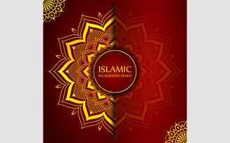 Golden Mandala Elegance: Islamic Art Backgrounds Luxury Islamic Mandala Vector Islamic Background