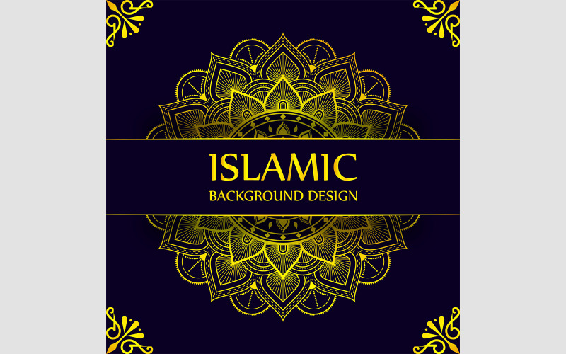 Luxury Islamic Mandala Background Vector Collection Elegant Gold Mandala Islamic Art Backgrounds