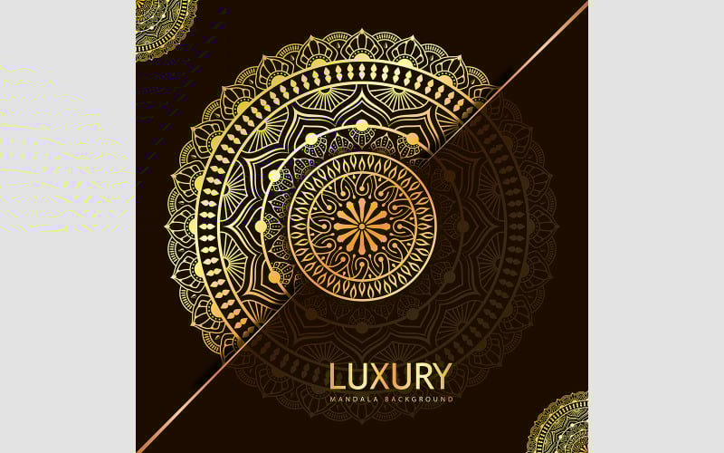 Luxury Mandala Design for Islamic Themes - Islamic Gold Mandala Background Islamic Background