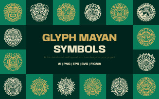 Modern Glyph Mayan Symbols