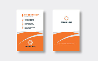Simple to use stylish vertical business card template