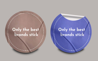 Sticker Mockup PSD Template Design 96