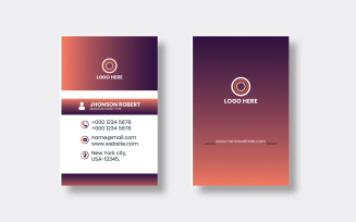 Templates for stylish vertical business card printing