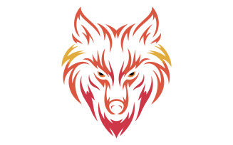 vector illustration of a wolf's head