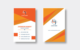 Vertical Template For a creative and tidy business card