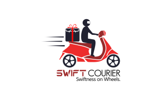 Courier Delivery Custom Design Logo