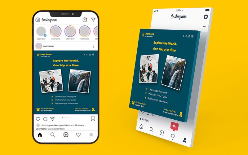 Cultural & Historical Tour Post Templates | Editable PSD for Travel & Heritage Promotions Social Media