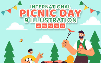 9 International Picnic Day Illustration