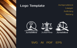 JuristMind – Logo Pack Template for law company, court system, judiciary, lawyers, notaries