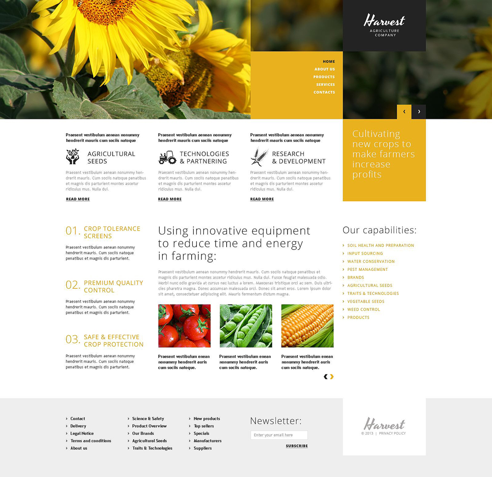 Agriculture Company WordPress Theme New Screenshots BIG