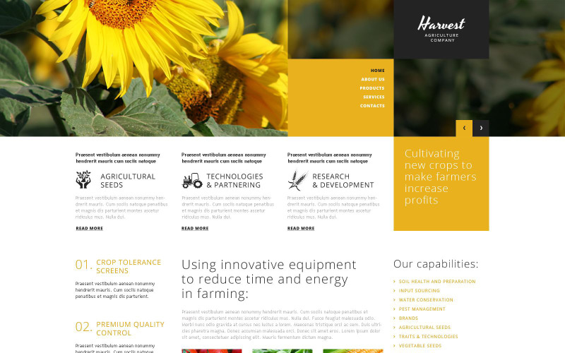 Agriculture Company WordPress Theme