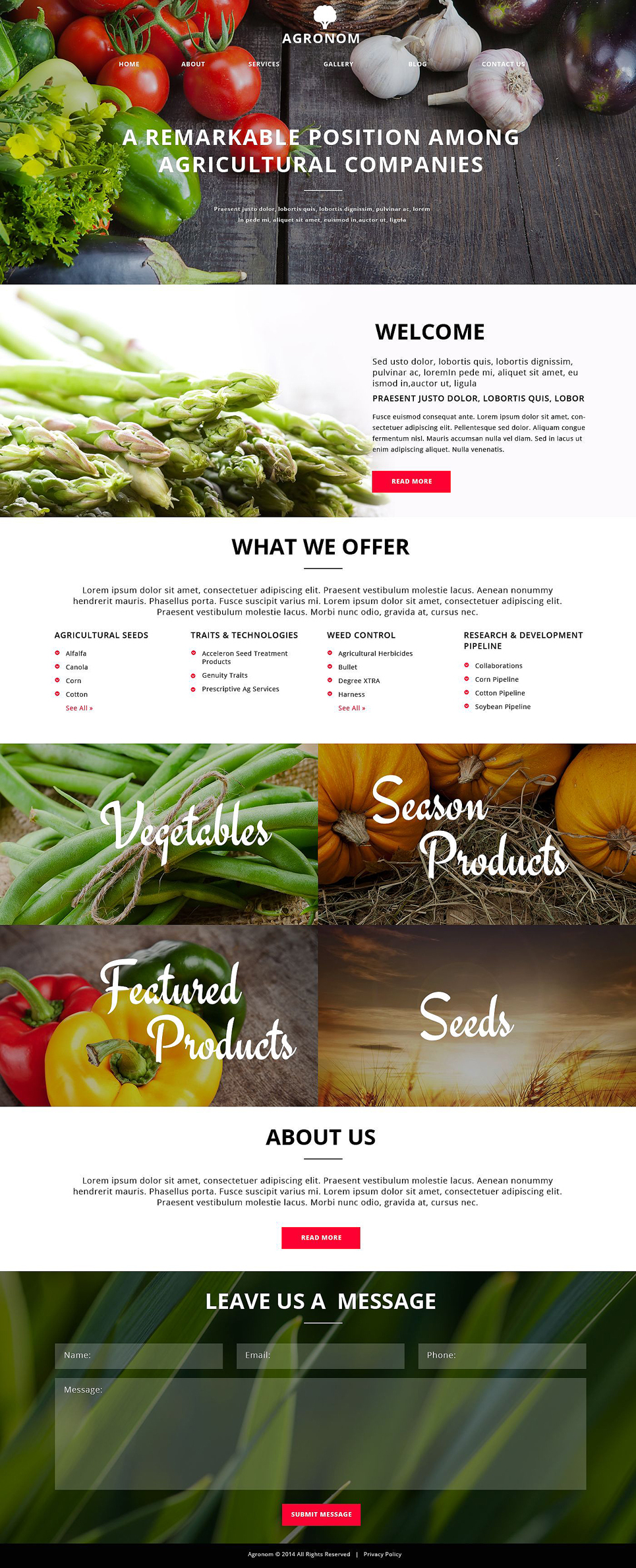 Agriculture Responsive Website Template New Screenshots BIG