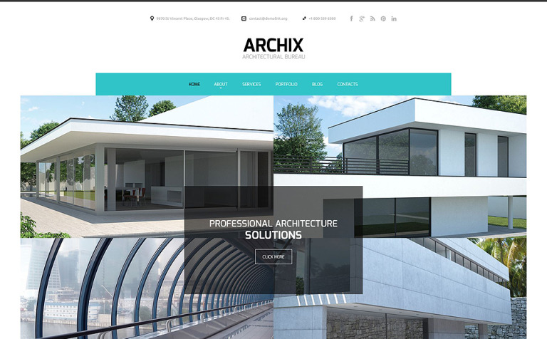 Architecture Responsive Website Theme Big Screenshot Architecture Responsive Website Template New Screenshots BIG