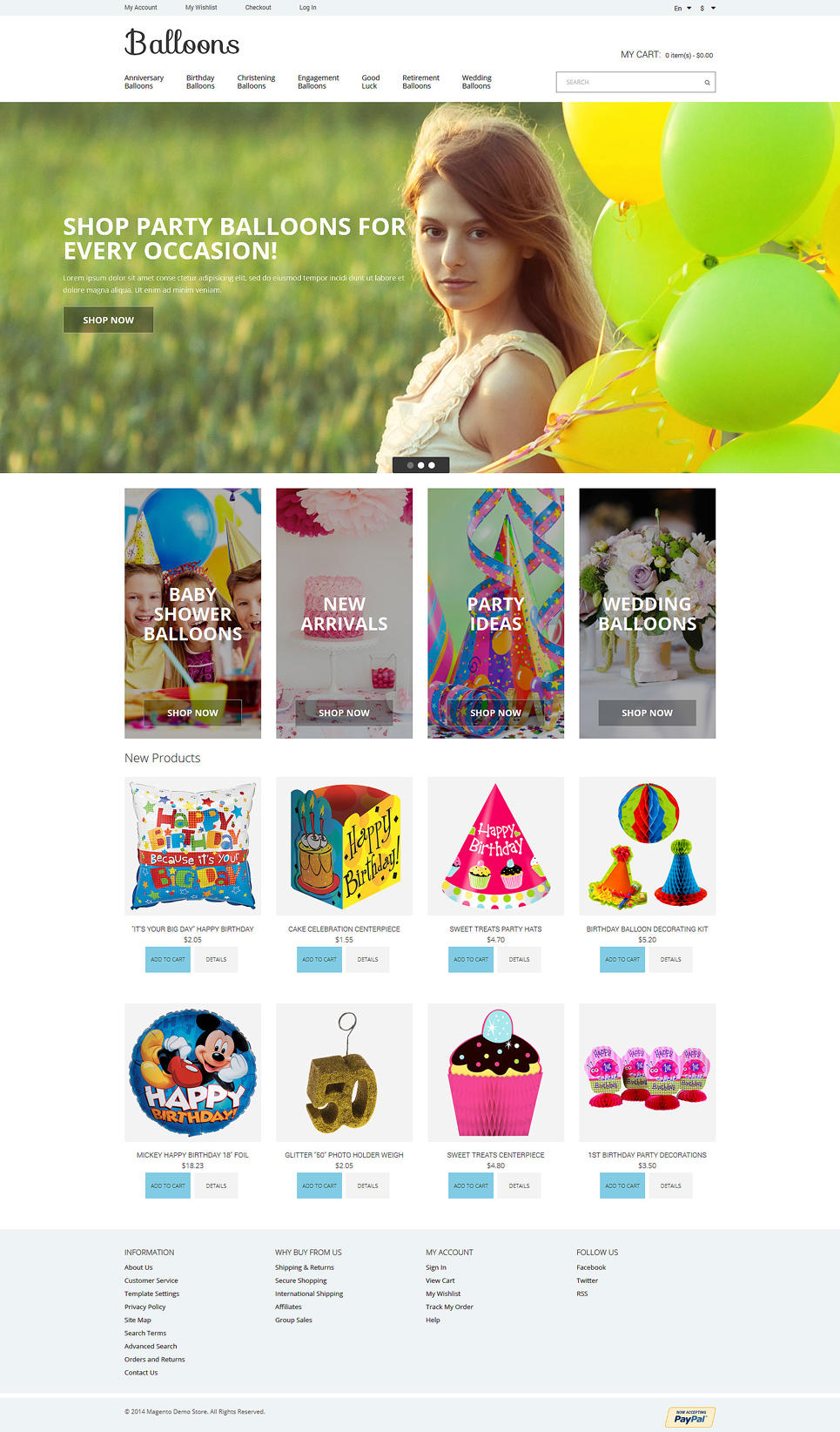 Balloons Joy Magento Theme New Screenshots BIG