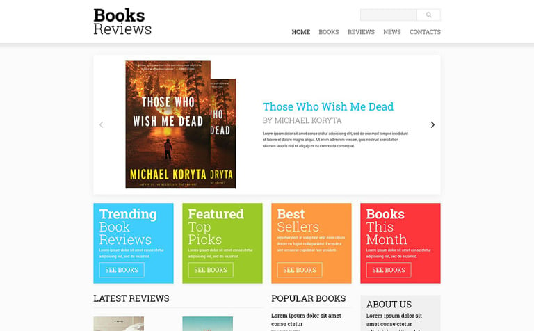 Website for book reviews