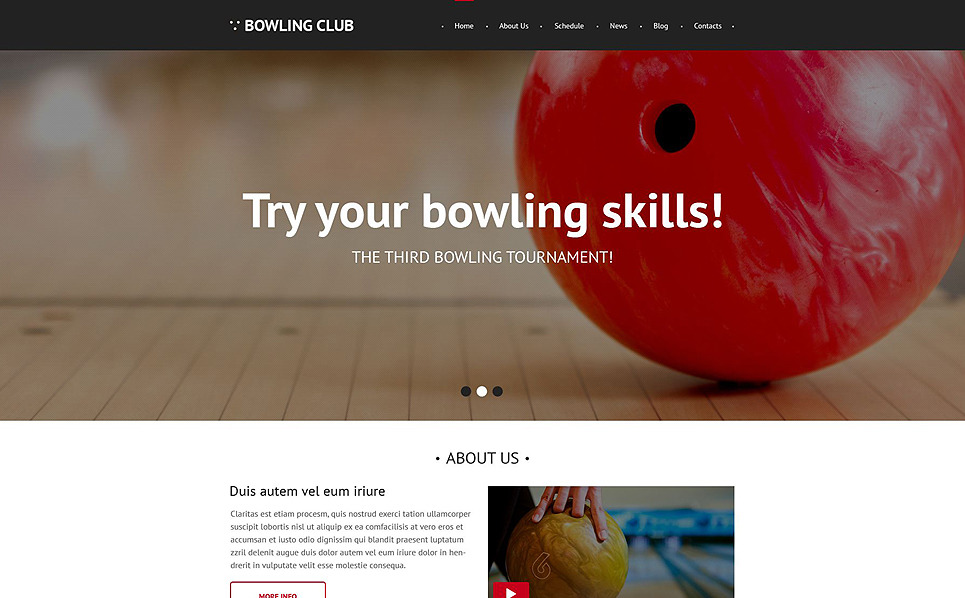 Bowling Responsive site Template 51895