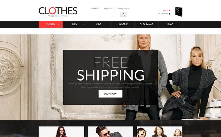 Brand Clothes Parallax PrestaShop Theme Big Screenshot Brand Clothes PrestaShop Theme New Screenshots BIG