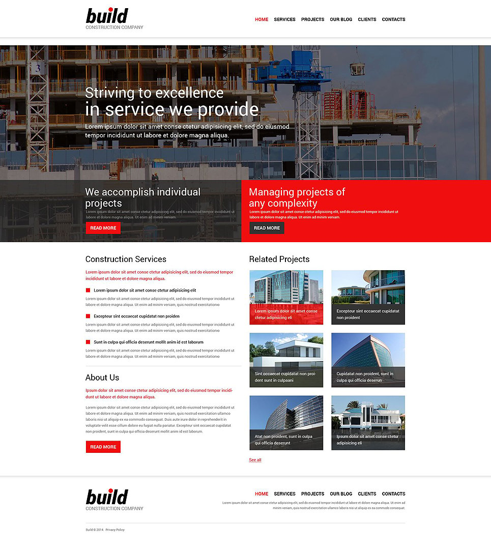 Construction Company Responsive Joomla Template New Screenshots BIG