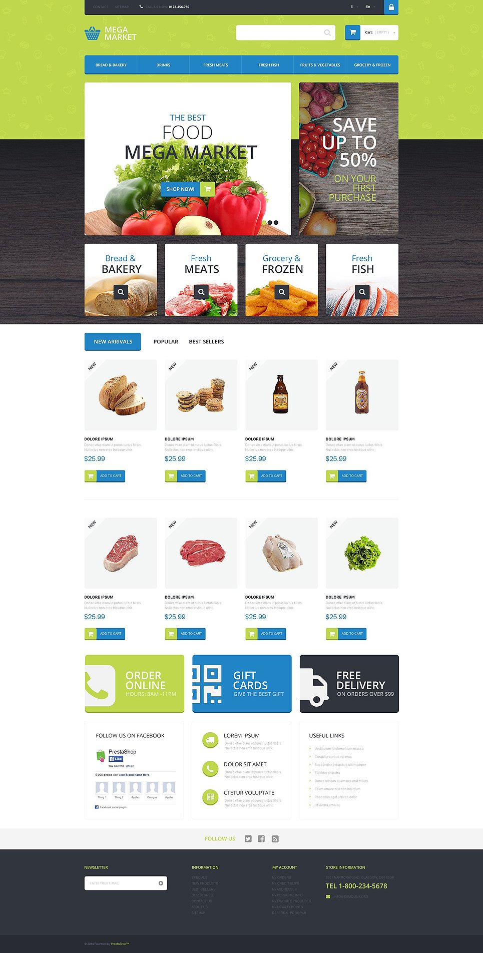 Food Shop PrestaShop Theme New Screenshots BIG