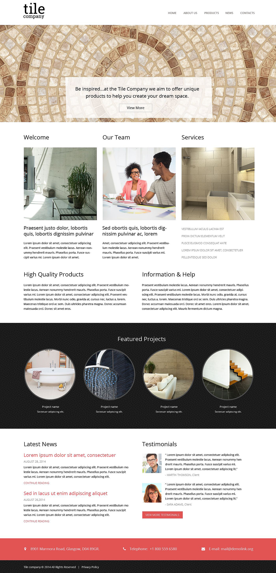 Interior Design Responsive Website Template New Screenshots BIG