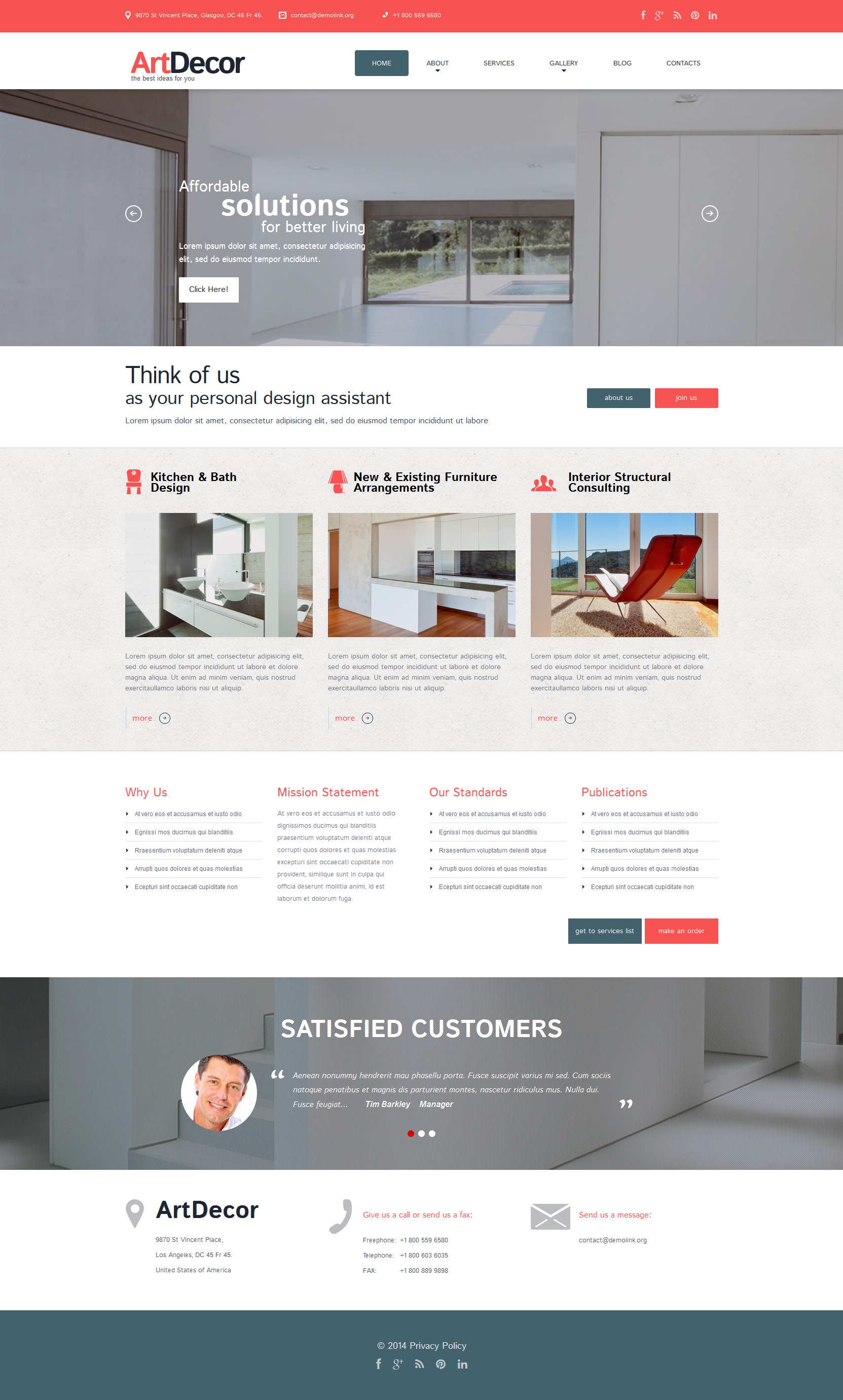 Interior Design Responsive WordPress Theme - screenshot