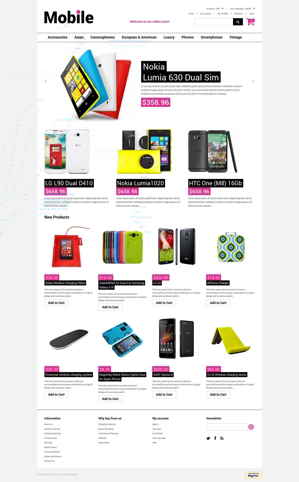 Mobile Stuff Magento Theme New Screenshots BIG